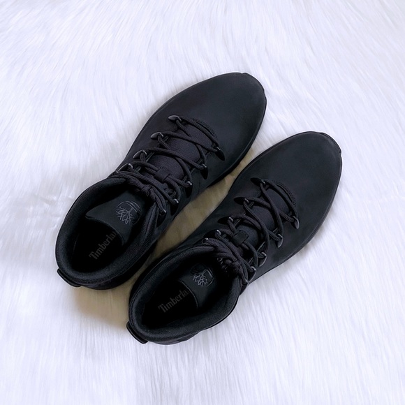 Timberland Men’s Sprint Trekker Mid Hiking Black Boots - Picture 5 of 6